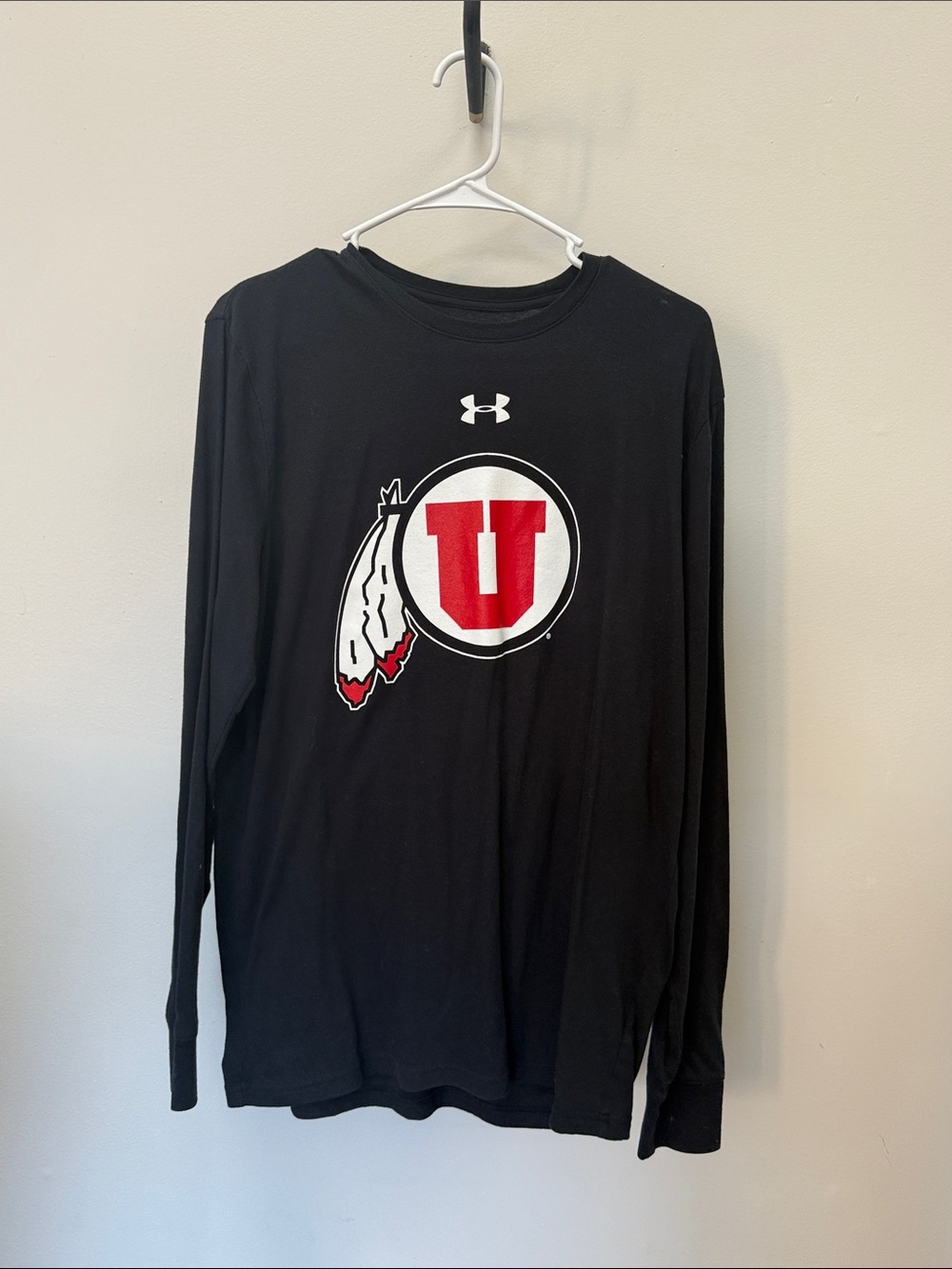 Under Armour Black Long Sleeve Tee with University of Utah Graphic